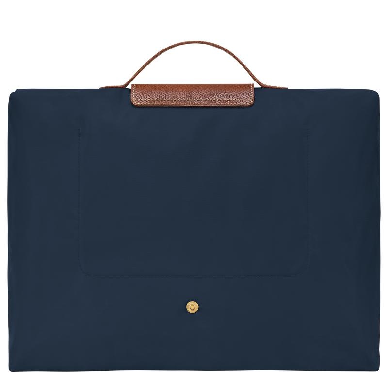 Navy Men's Longchamp Le Pliage Original S Briefcase | 06492-ZNKO