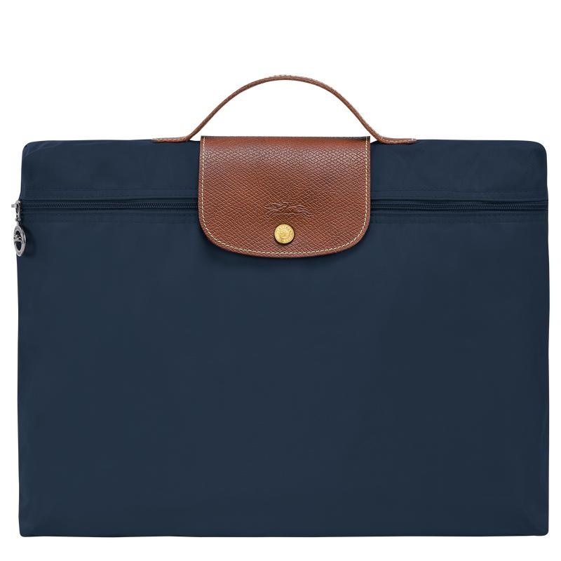 Navy Men\'s Longchamp Le Pliage Original S Briefcase | 06492-ZNKO