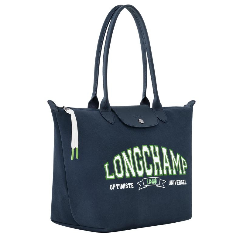 Navy Women's Longchamp Le Pliage Collection L Tote Bag | 85742-TNOB