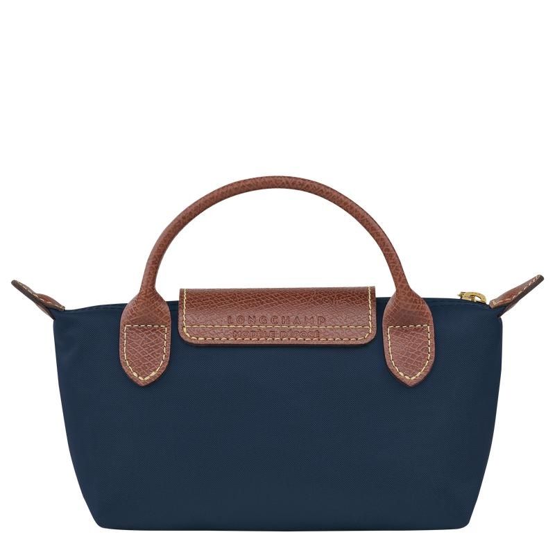 Navy Women's Longchamp Le Pliage Original with handle Pouches | 74931-KEPU