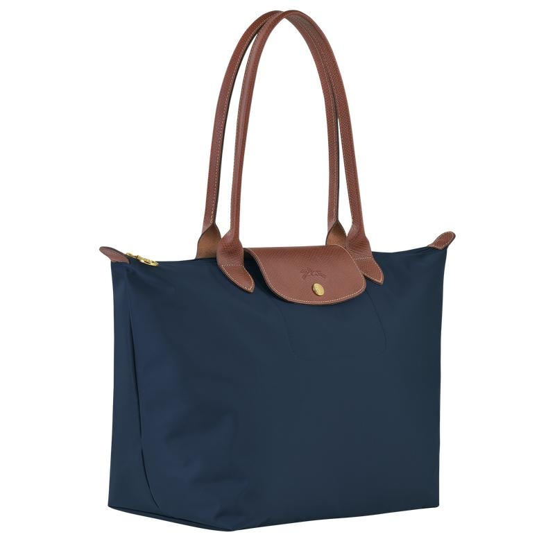 Navy Women's Longchamp Le Pliage Original L Tote Bag | 21096-OXDB