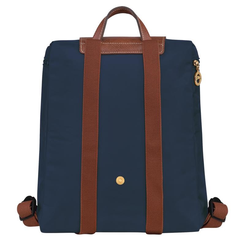 Navy Women's Longchamp Le Pliage Original M Backpacks | 32796-BVQE