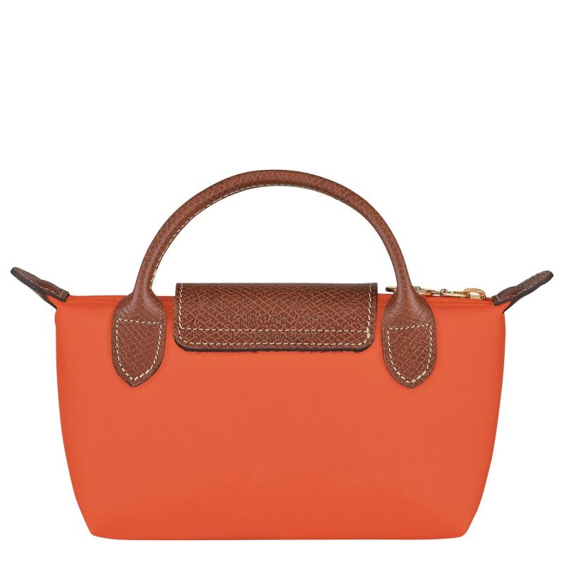 Orange Men's Longchamp Le Pliage Original with handle Pouches | 54193-GOCF