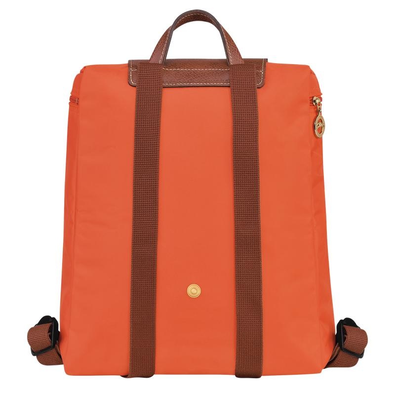 Orange Men's Longchamp Le Pliage Original M Backpacks | 07543-BLZH