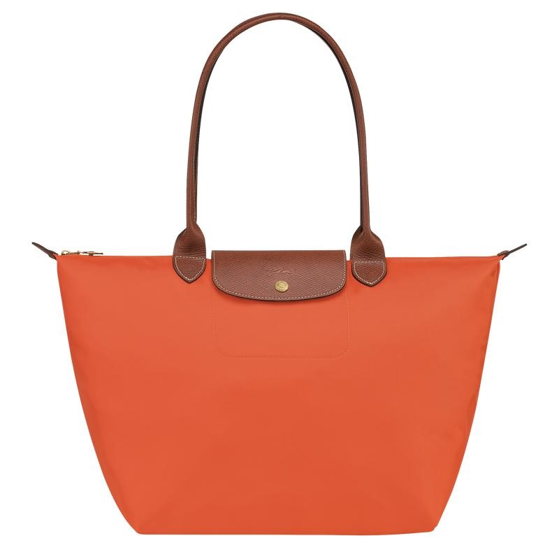 Orange Women\'s Longchamp Le Pliage Original L Tote Bag | 94187-BHEL