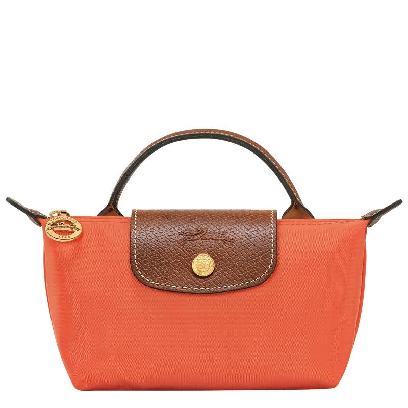 Orange Women\'s Longchamp Le Pliage Original with handle Pouches | 39170-UDPM