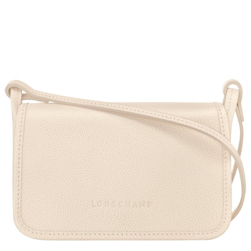 Paper White Women\'s Longchamp Le Foulonné XS Clutch Purse | 64279-XILG