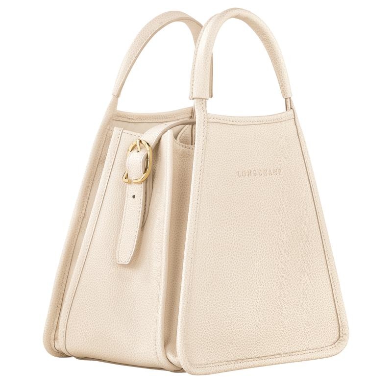 Paper White Women's Longchamp Le Foulonné S Handbags | 63415-SGZB