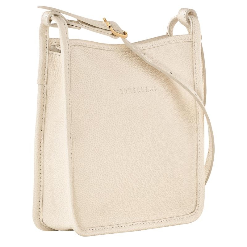 Paper White Women's Longchamp Le Foulonné S Crossbody Bags | 13460-RFDB