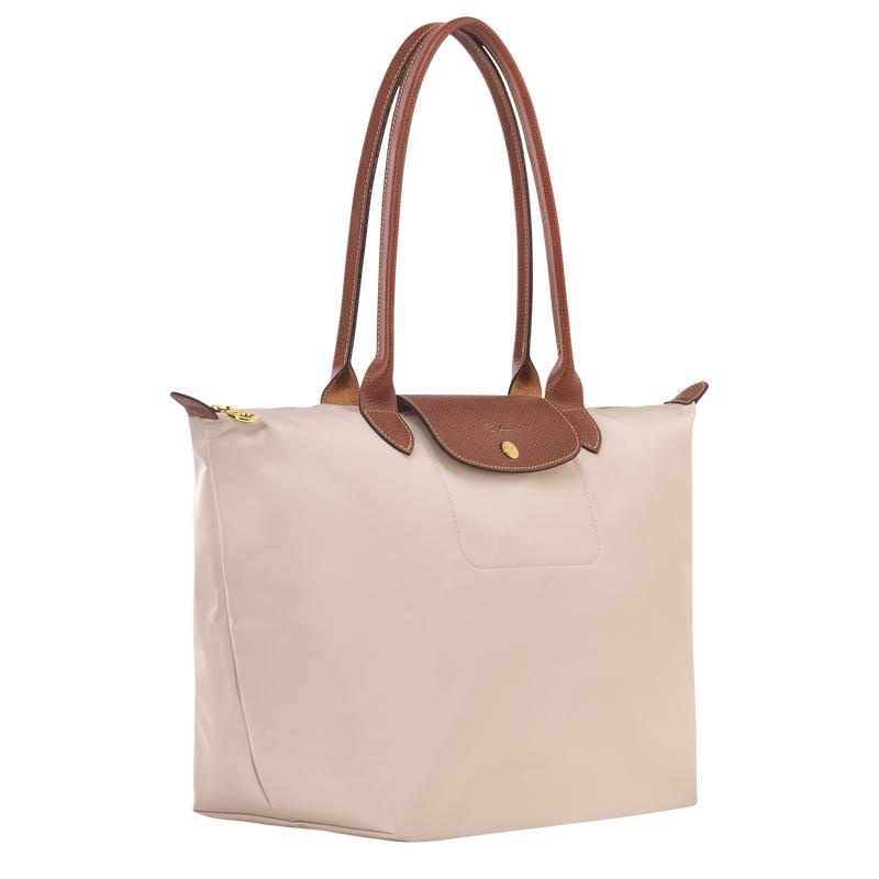 Paper White Women's Longchamp Le Pliage Original L Tote Bag | 83752-FAQN