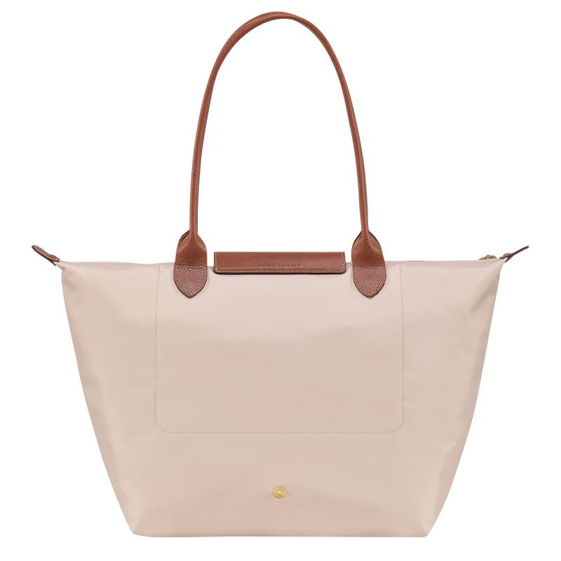 Paper White Women's Longchamp Le Pliage Original L Tote Bag | 83752-FAQN