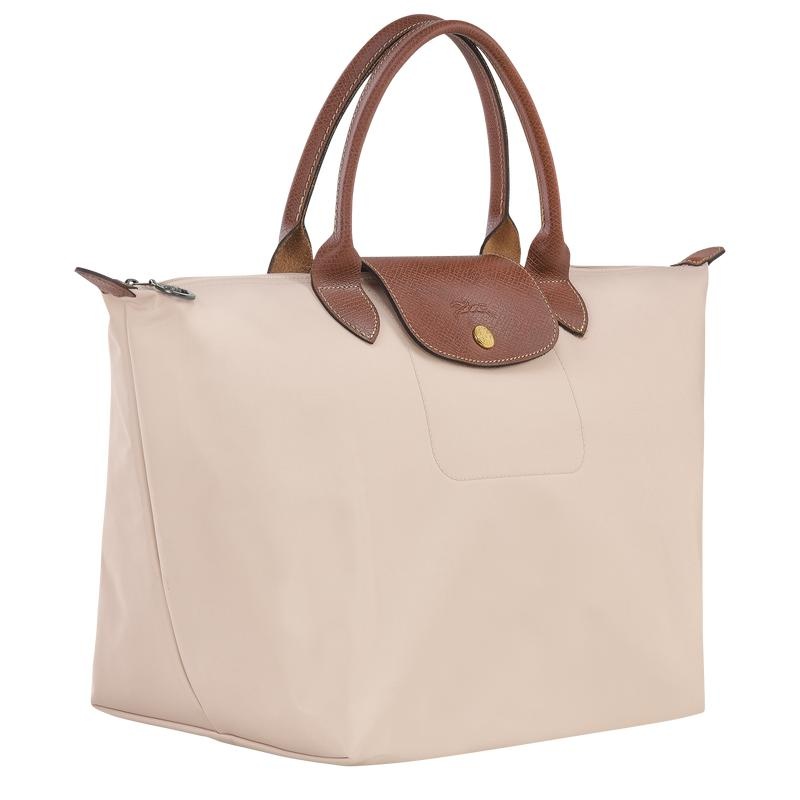 Paper White Women's Longchamp Le Pliage Original M Handbags | 83692-AMKT