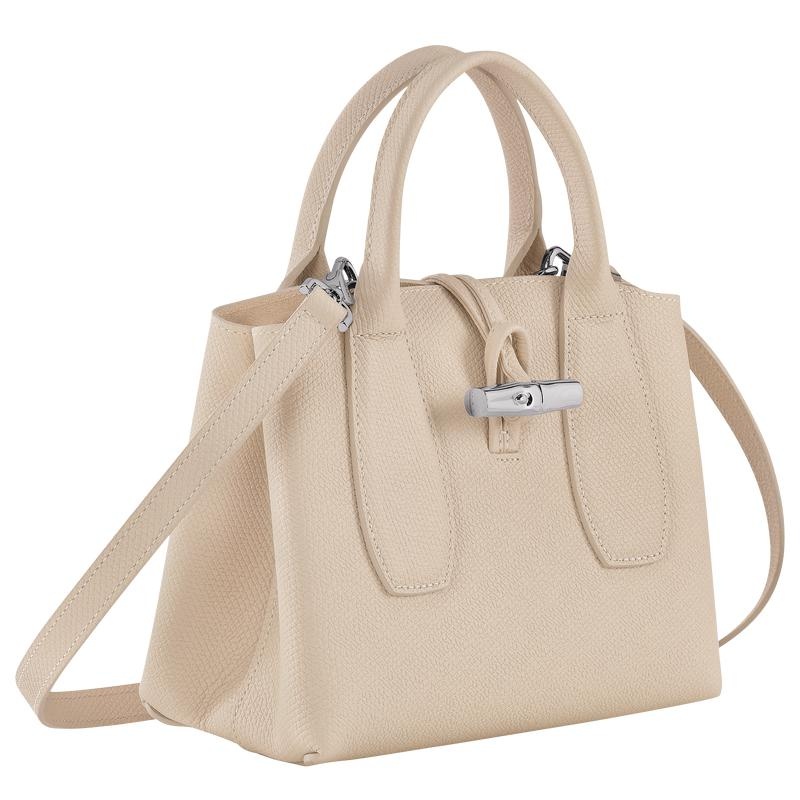 Paper White Women's Longchamp Roseau S Handbags | 94275-WKRL