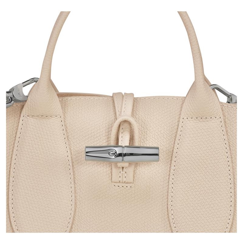 Paper White Women's Longchamp Roseau S Handbags | 94275-WKRL