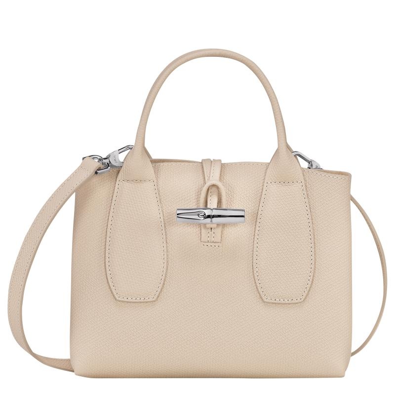 Paper White Women\'s Longchamp Roseau S Handbags | 94275-WKRL