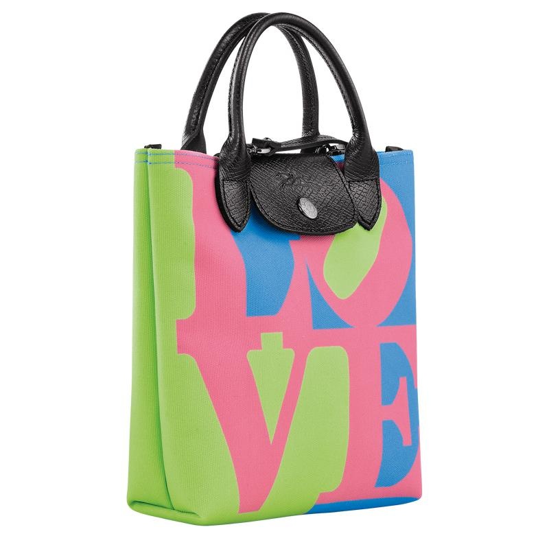 Pink Men's Longchamp x Robert Indiana XS Crossbody Bags | 39512-SAYV