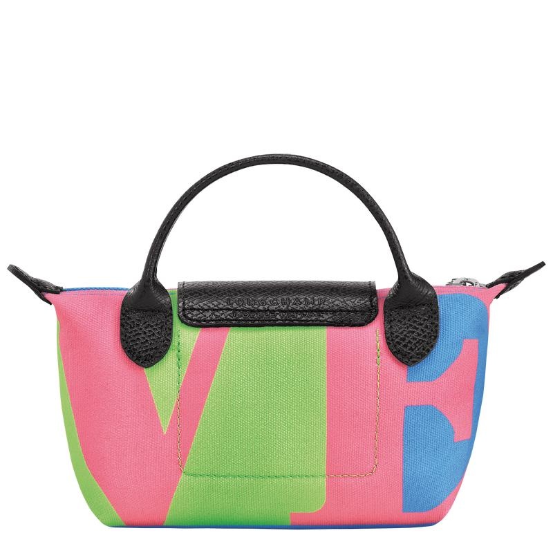 Pink Women's Longchamp x Robert Indiana Pouches | 25837-NXHT