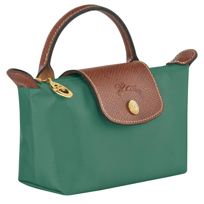 Sage Green Men's Longchamp Le Pliage Original with handle Pouches | 90412-YQIE