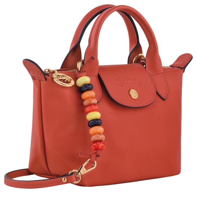 Sienna Red Women's Longchamp Le Pliage Xtra XS Handbags | 93174-SAOZ