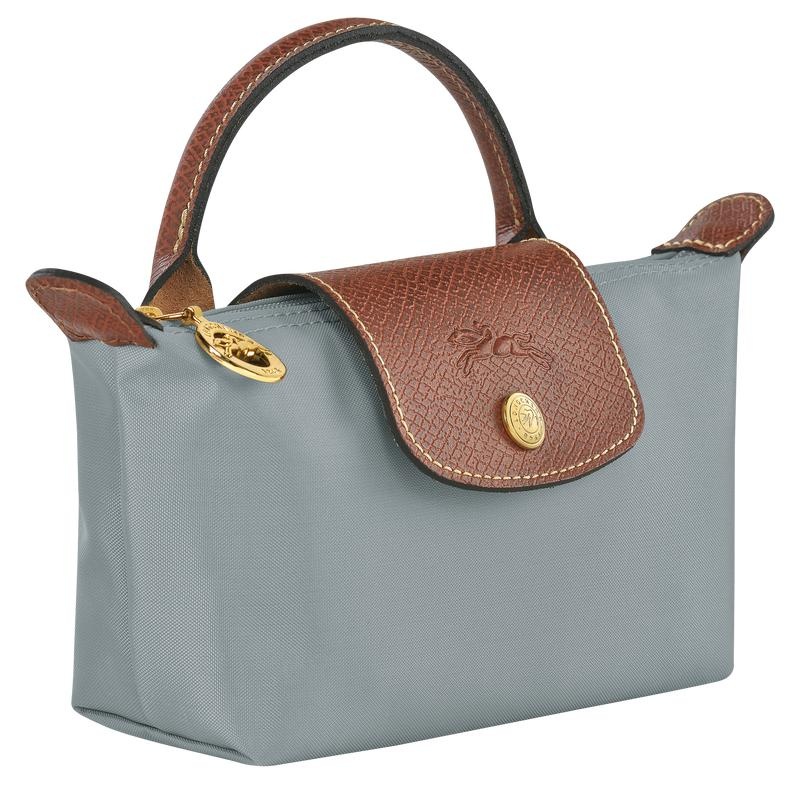 Steel Grey Women's Longchamp Le Pliage Original with handle Pouches | 01935-UOWB