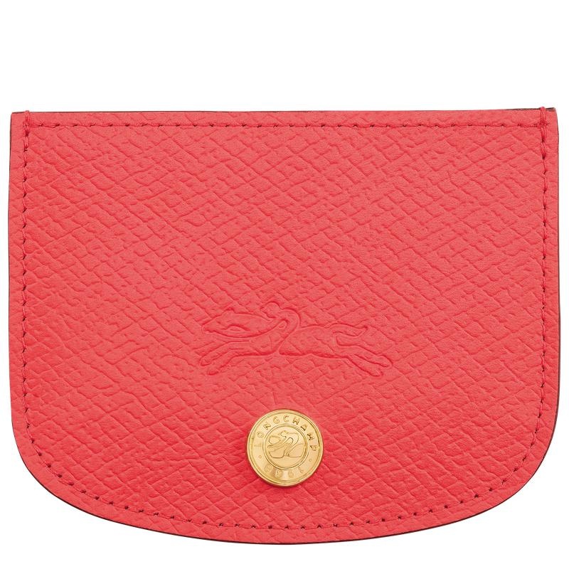 Strawberry Red Men\'s Longchamp Épure Cardholders | 05724-JOCK