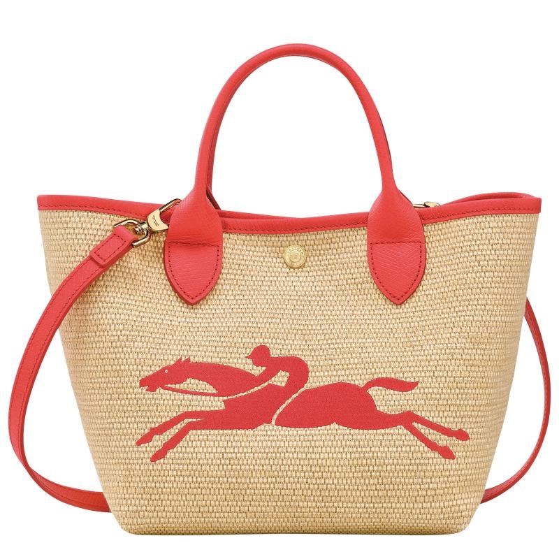 Strawberry Red Women\'s Longchamp Le Panier Pliage S Basket Bag | 32964-SVWL