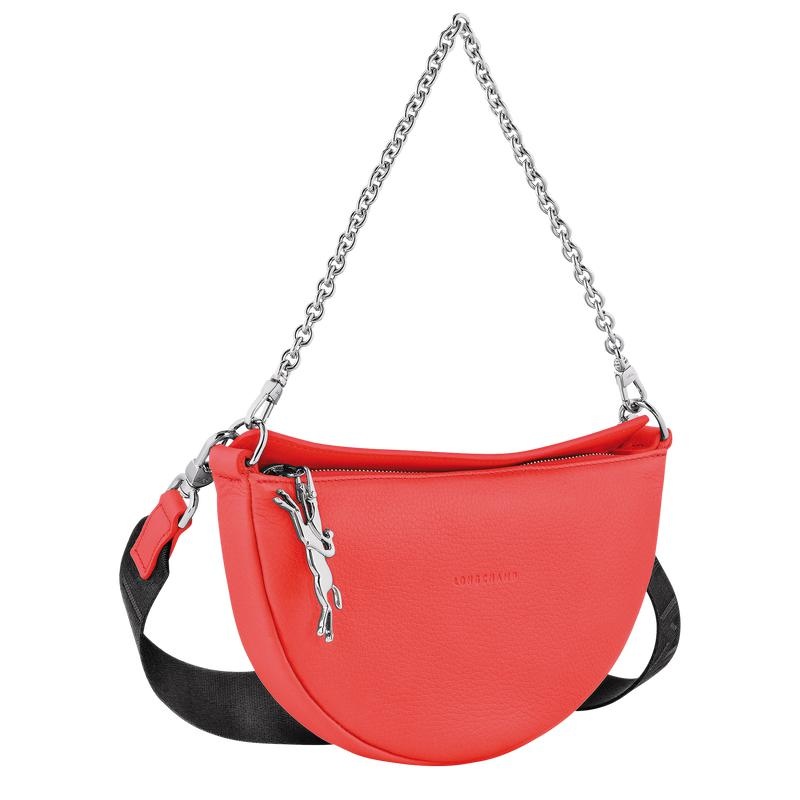 Strawberry Red Women's Longchamp Smile S Crossbody Bags | 04783-WBIU