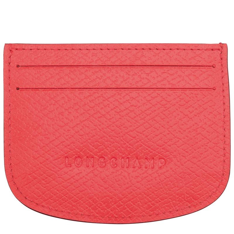 Strawberry Red Women's Longchamp Épure Cardholders | 15298-KQXH