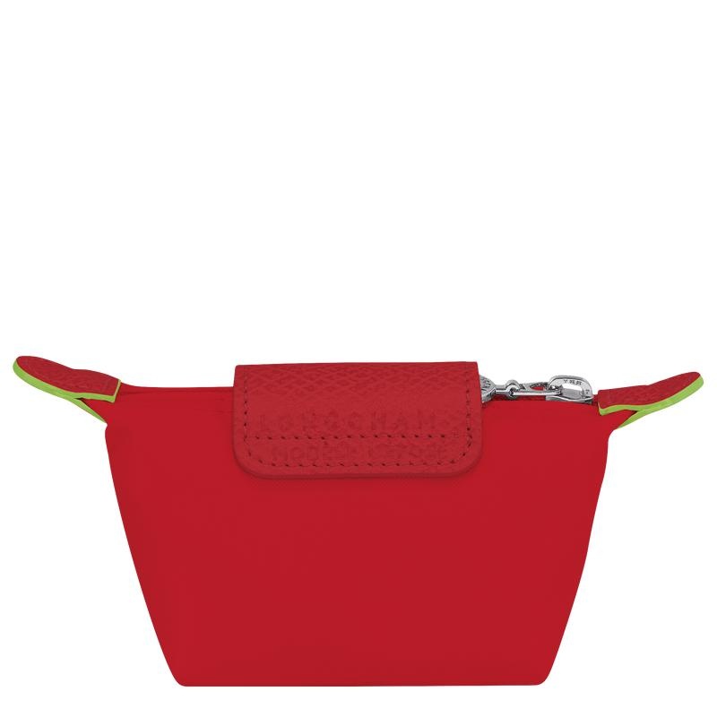 Tomato Red Women's Longchamp Le Pliage Green Coin Purses | 10639-SIYV