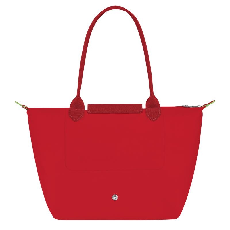 Tomato Red Women's Longchamp Le Pliage Green M Tote Bag | 53081-IKHO