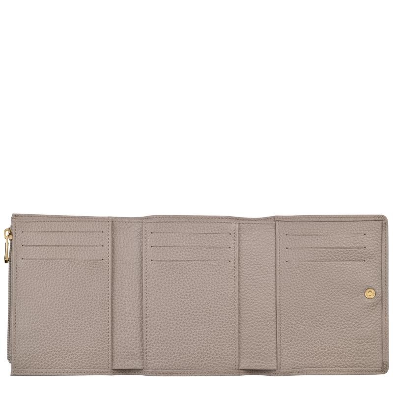 Turtledove Grey Men's Longchamp Le Foulonné Wallets | 79348-ZBQX