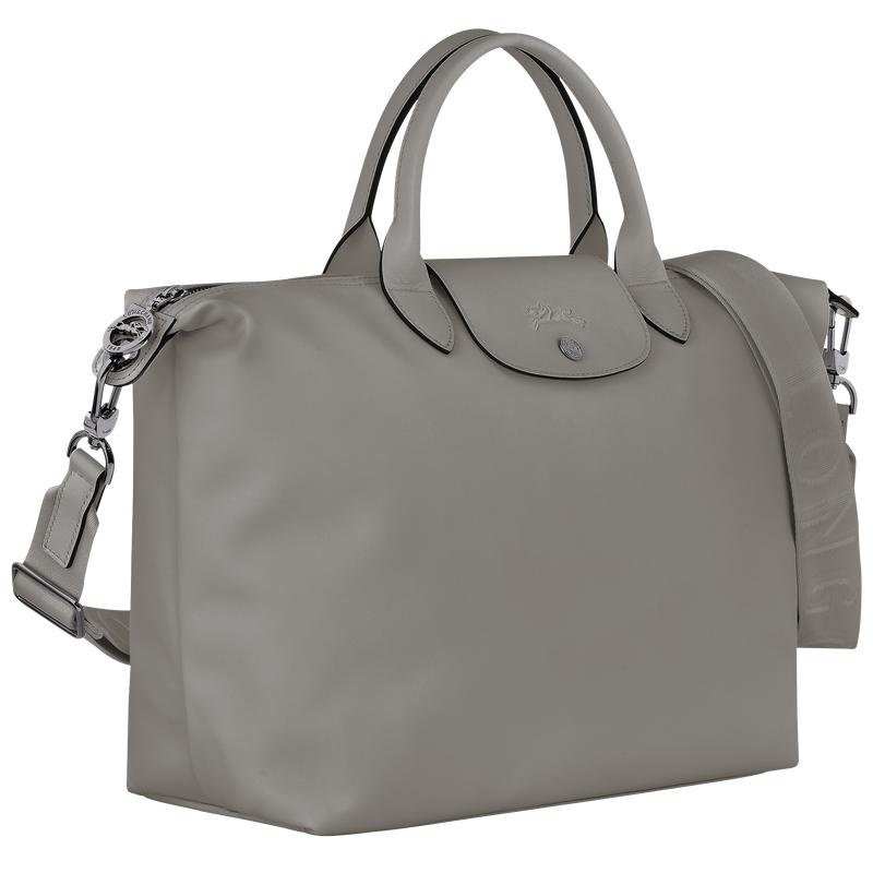 Turtledove Grey Men's Longchamp Le Pliage Xtra L Handbags | 78325-FDHY