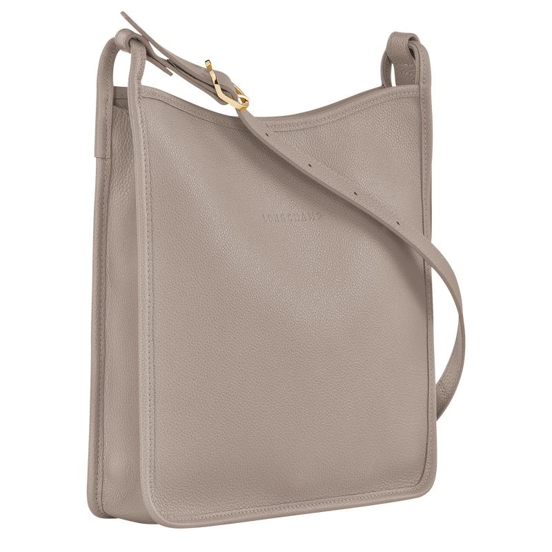 Turtledove Grey Women's Longchamp Le Foulonné M Crossbody Bags | 85237-CBQL