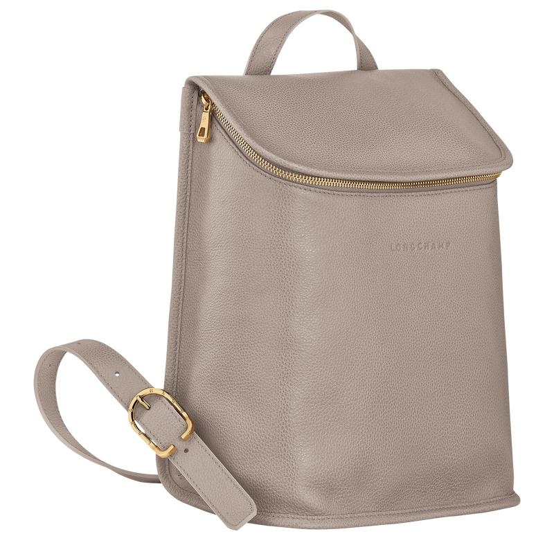 Turtledove Grey Women's Longchamp Le Foulonné Backpacks | 78614-GIYK