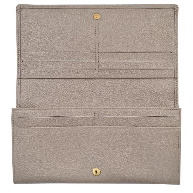 Turtledove Grey Women's Longchamp Le Foulonné Continental Wallets | 18043-RQSI