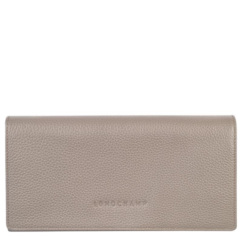 Turtledove Grey Women\'s Longchamp Le Foulonné Continental Wallets | 18043-RQSI