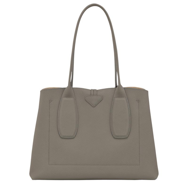 Turtledove Grey Women's Longchamp Roseau L Tote Bag | 34016-LGUP