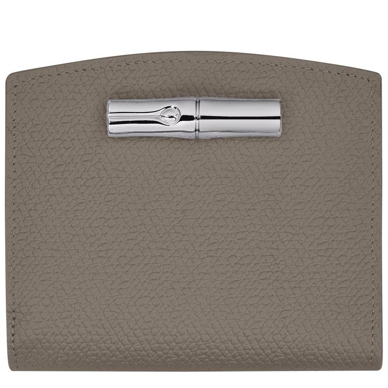 Turtledove Grey Women\'s Longchamp Roseau Wallets | 01824-VYEQ