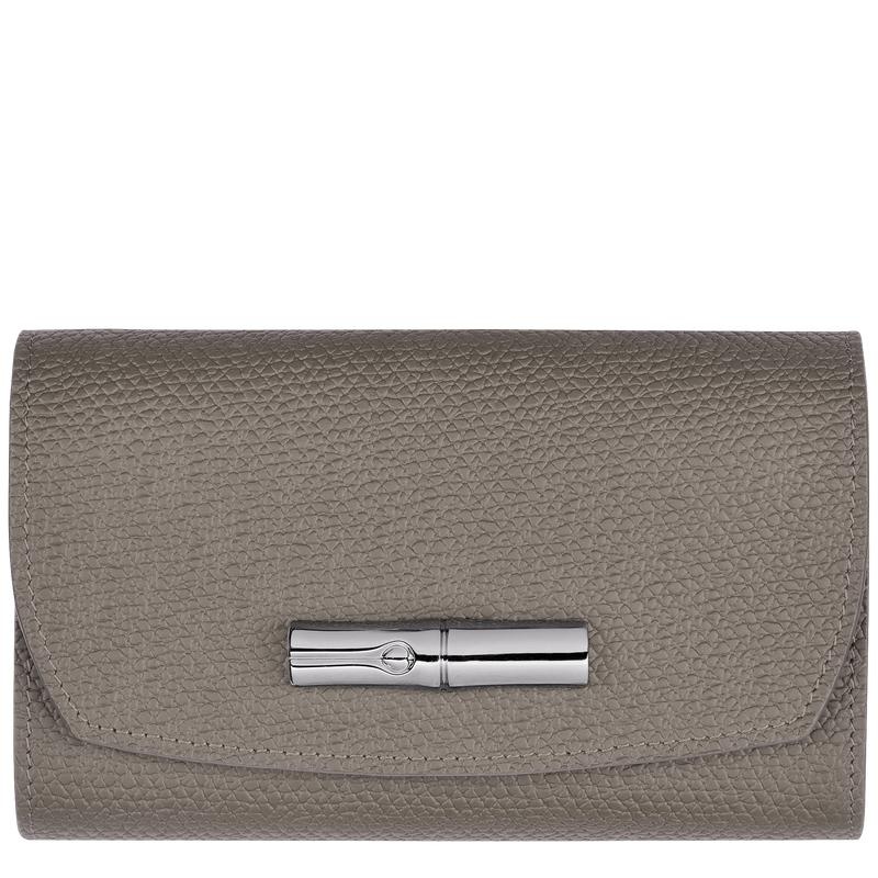 Turtledove Grey Women\'s Longchamp Roseau Wallets | 42967-EAWD