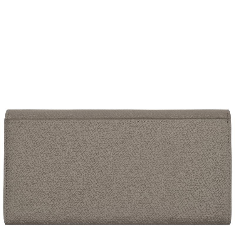 Turtledove Grey Women's Longchamp Roseau Continental Wallets | 89354-ARKL