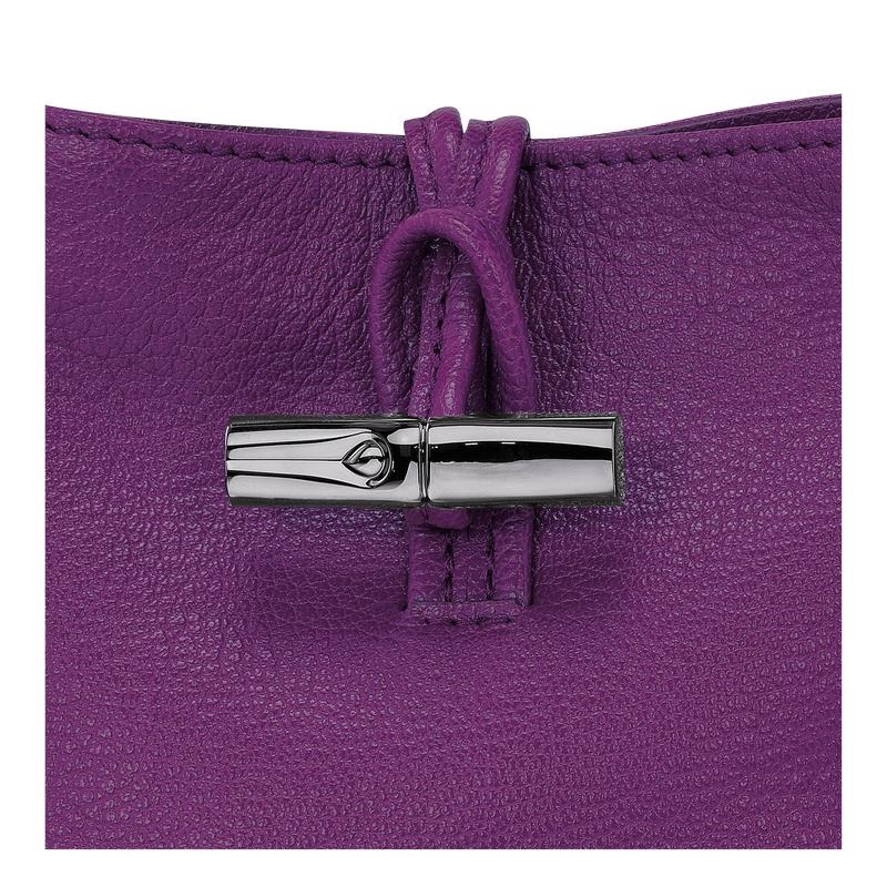 Violet Purple Women's Longchamp Roseau XS Crossbody Bags | 54081-OUJN