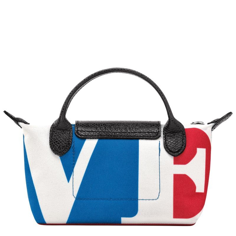 White Men's Longchamp x Robert Indiana Pouches | 78306-IJHS