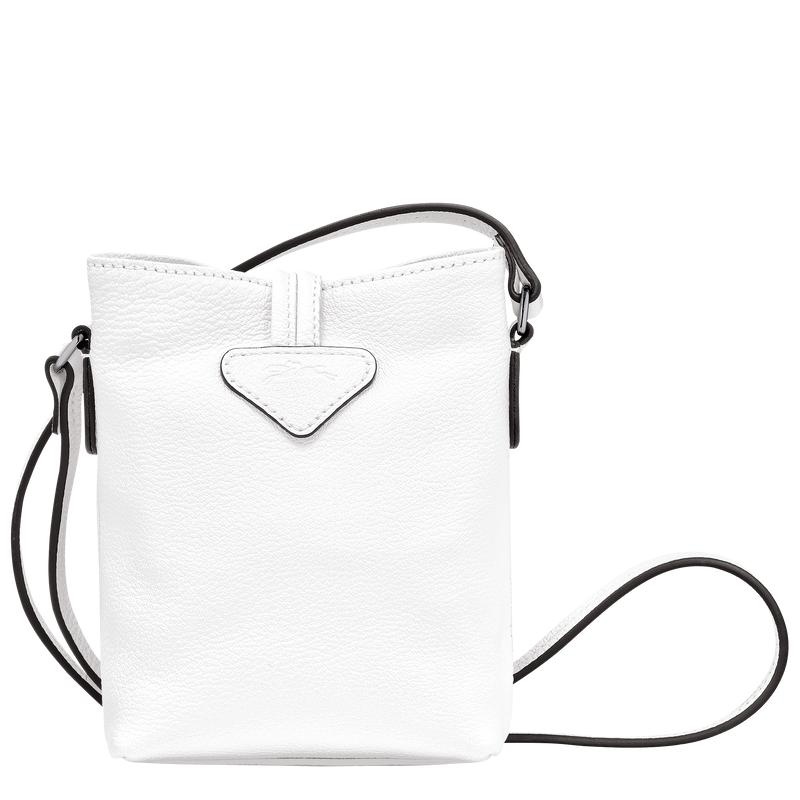 White Women's Longchamp Roseau XS Crossbody Bags | 96840-UEYC