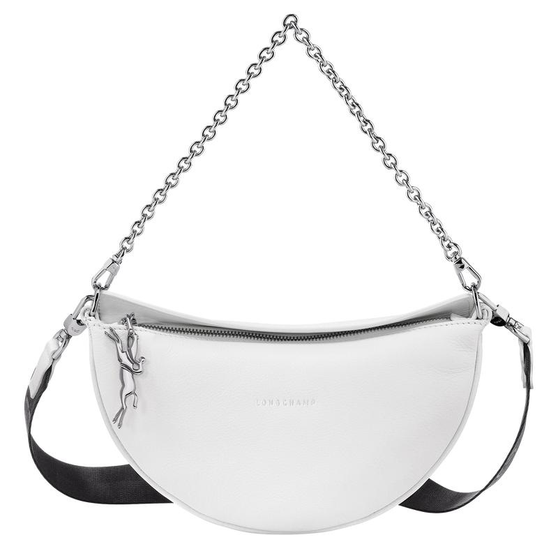 White Women\'s Longchamp Smile S Crossbody Bags | 60875-VYRJ