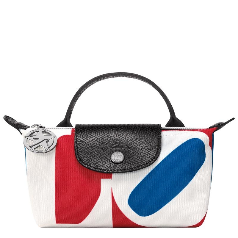 White Women\'s Longchamp x Robert Indiana Pouches | 35624-GWAX